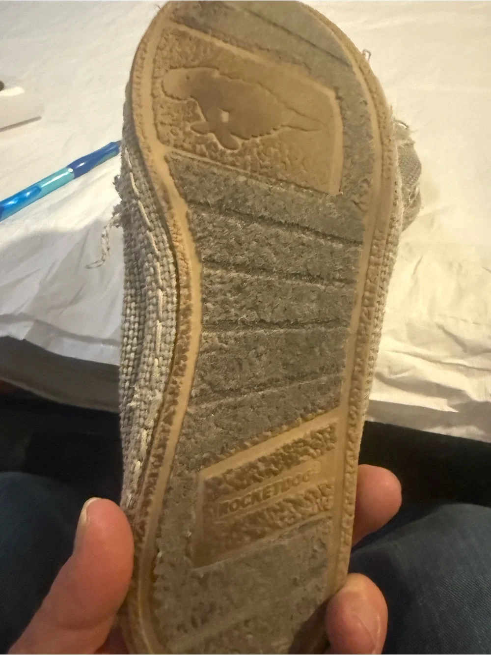Rocket Dog Women's Beige Woven Slip-On Flats